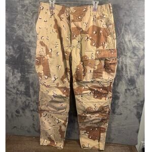 VTG 90s US Military BDU (Battle Dress Uniform) Chocolate Chip Cargo Pants L/L